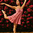 Ballet arabesque in pink dress before bougainvillea – Elegant dance photography